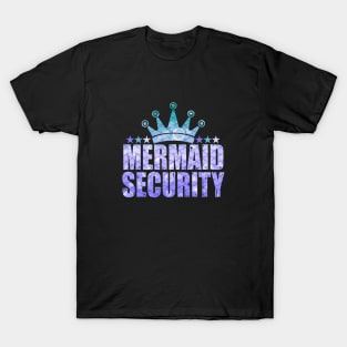 Mermaid Security Funny Ocean Guard Design T-Shirt